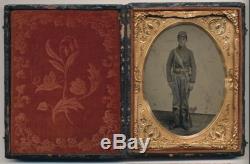1/4 plate civil war soldier tintype