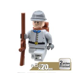 100PCS/ Lot The South Confederate American Civil War Soldier War MOC Fit Lego