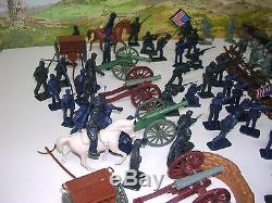 110 Pieces Civil War Armymen Cannons Soldier Set, Siege Mortars, Bunker Cannons
