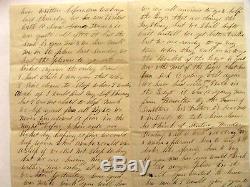 142nd New York Canton CIVIL War Soldier Letter Upton Hills Virginia
