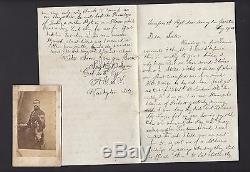 143rd New York Infantry CIVIL WAR LETTER Terrific Letter with Soldier Photo