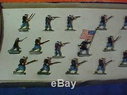 17 MIB 1950s UNION CIVIL WAR Toy Lead SOLDIERS Meagers ZOUAVES by S. A. Sculpture