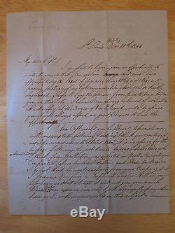 1849 Letter Mexican War Soldier To James W. Denver Ks Ca Co CIVIL War General