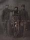 1860's CIVIL WAR 1/2 PLATE TINTYPE PHOTO OF 3 UNION SOLDIERS with AMERICAN FLAG