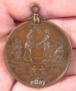 1860's CIVIL WAR BRONZE SERVICE MEDAL AFRICAN AMERICAN SOLDIER US COLORED TROOPS