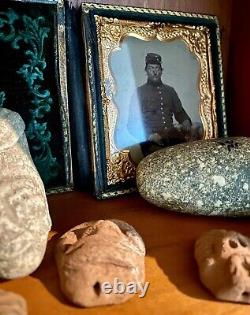 1860's Civil War Soldier In Uniform AMBROTYPE TINTYPE Photograph