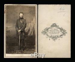 1860s CDV Photo, Armed Civil War Soldier