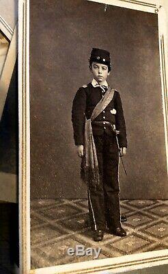 1860s CDV Photo Little Civil War Soldier Like Johnny Clem or Tad Lincoln