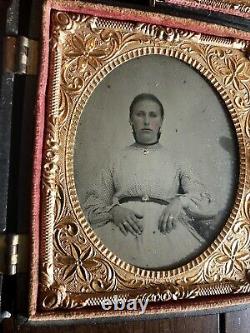 1860s Tintypes ID'd Civil War Soldier & Wife Missouri or Arkansas