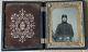 1861-65 Nice Civil War Union Soldier, 1/4 Plate Tin Type, Gotta-Percha Case