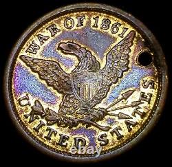 (1861) CIVIL War Soldier Tag Blank Uniface Pro Union Eagle & Shield