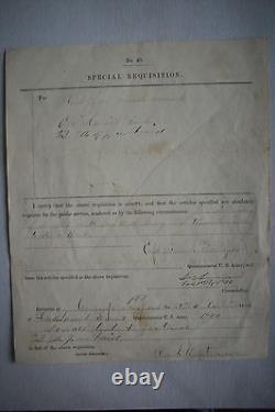 1861 Civil War Requisition SIGNED BY TWO SOLDIERS WHO DIED IN WAR Libby Prison