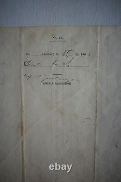 1861 Civil War Requisition SIGNED BY TWO SOLDIERS WHO DIED IN WAR Libby Prison