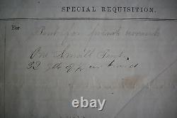 1861 Civil War Requisition SIGNED BY TWO SOLDIERS WHO DIED IN WAR Libby Prison