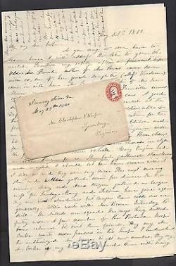 1861 Sunny Side, VA Confederate CIVIL WAR LETTER Tennessee Soldiers Arriving