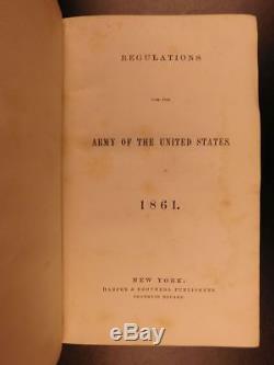 1861 US Army Regulations Military Civil War Union Soldier Weapons Non-Revised ed