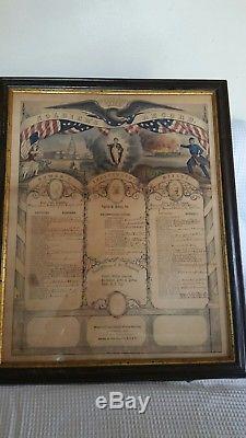 1862 CIVIL WAR ENGRAVING SOLDIER'S RECORD Currier & Ives 151 regiment NYSV