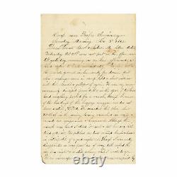 1862 Civil War Letter 27th New Jersey Soldier Funeral at Fairfax Seminary