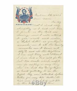 1862 Civil War R. I. Soldier Letter Desecration of Major Sullivan Ballou's Grave