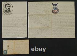 1862 antique CIVIL WAR SOLDIER LETTER and BATTLEFIELD WILL BLAUVELT 3 ny lt art