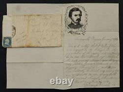 1862 antique CIVIL WAR SOLDIER LETTER and BATTLEFIELD WILL BLAUVELT 3 ny lt art