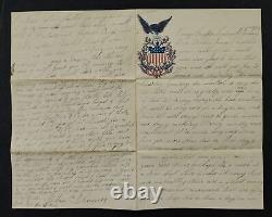 1862 antique CIVIL WAR SOLDIER LETTER and BATTLEFIELD WILL BLAUVELT 3 ny lt art