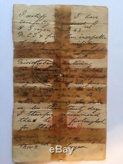 1863 Civil War Confederate Soldier Furlough Signed by Maj Gen Jeb Stuart ++