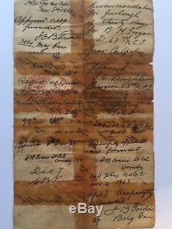 1863 Civil War Confederate Soldier Furlough Signed by Maj Gen Jeb Stuart ++