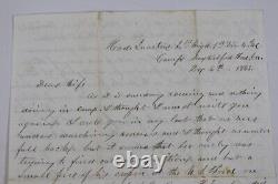 1863 Civil War Letter Soldier Correspondence Maine Infantry Clark Swett