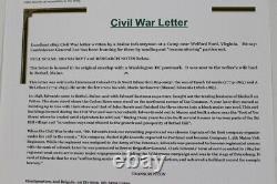 1863 Civil War Letter Soldier Correspondence Maine Infantry Clark Swett