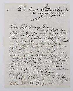 1863 Civil War Soldier Letter IX Corps Steaming down Mississippi to Join Grant