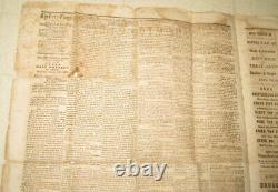 1863 Death Of Abraham Lincoln Black Soldiers Antique CIVIL War Newspaper Slave