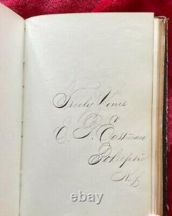 1863 Eastman Business College Autograph Book Signed By Some CIVIL War Soldiers