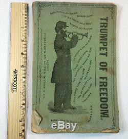 1864 CIVIL WAR SONG Music Book TRUMPET OF FREEDOM Union Soldier Oliver Ditson