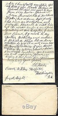 1864 CIVIL WAR Soldier Cover + Letter Carver Hospital in DC to Aaronsburg PA