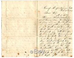 1864 CIVIL WAR, Soldier Letter to Wife, McAfee's Church GA, 85th IL Infantry Co. A