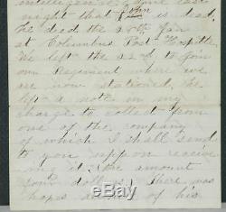 1864 Civil War 2 pg Letter From Soldier Notifying a Father of His Son's Death