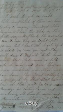 1864 Civil War Ohio soldier's letter to mom Battle @ Jonesboro Atlanta taken