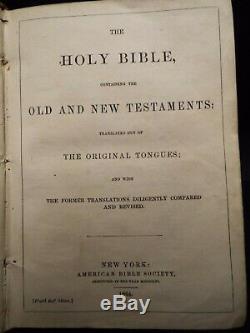 1864 Civil War Soldiers Bible. Pub American Bible Society, New York. Signed