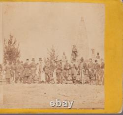 1865 BATTLE OF BULL RUN Civil War SOLDIERS US ARMY Posing Monument Dedication