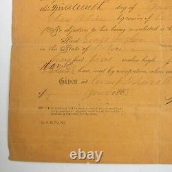 1865 Civil War Soldier Discharge Paper Document George W. Voglar Indiana 124th