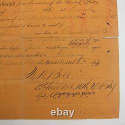 1865 Civil War Soldier Discharge Paper Document George W. Voglar Indiana 124th