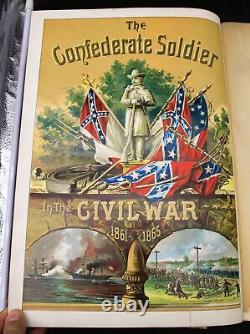 1897 huge antique CONFEDERATE SOLDIER IN THE CIVIL WAR illus MAPS csa BATTLES