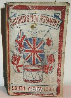 1900 South Africa BOER CIVIL WAR SOLDIER'S NEW TESTAMENT POCKET BIBLE Antique