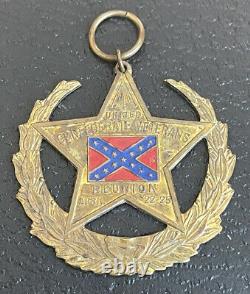 1902 Dallas Texas CIVIL War Confederate Soldiers Veterans Reunion Badge Fob