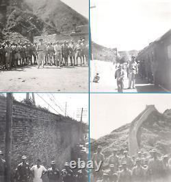 1948 NATIONALIST SOLDIERS CHINESE CIVIL WAR, BEIJING CHINA, TRAIN, 4 PHOTOS F1j