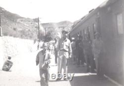 1948 NATIONALIST SOLDIERS CHINESE CIVIL WAR, BEIJING CHINA, TRAIN, 4 PHOTOS F1j