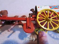 1960's playset 54mm boxed payton civil war soldiers wagon cannon horses acc marx