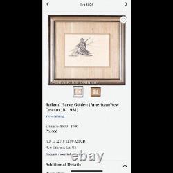 1970 Artist Sketch Of American Civil War Soldier Framed Signed Winter Watch