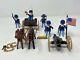 1974 Playmobil U. S. Artillerie Western Cannon Wagon & Civil War Union Soldiers